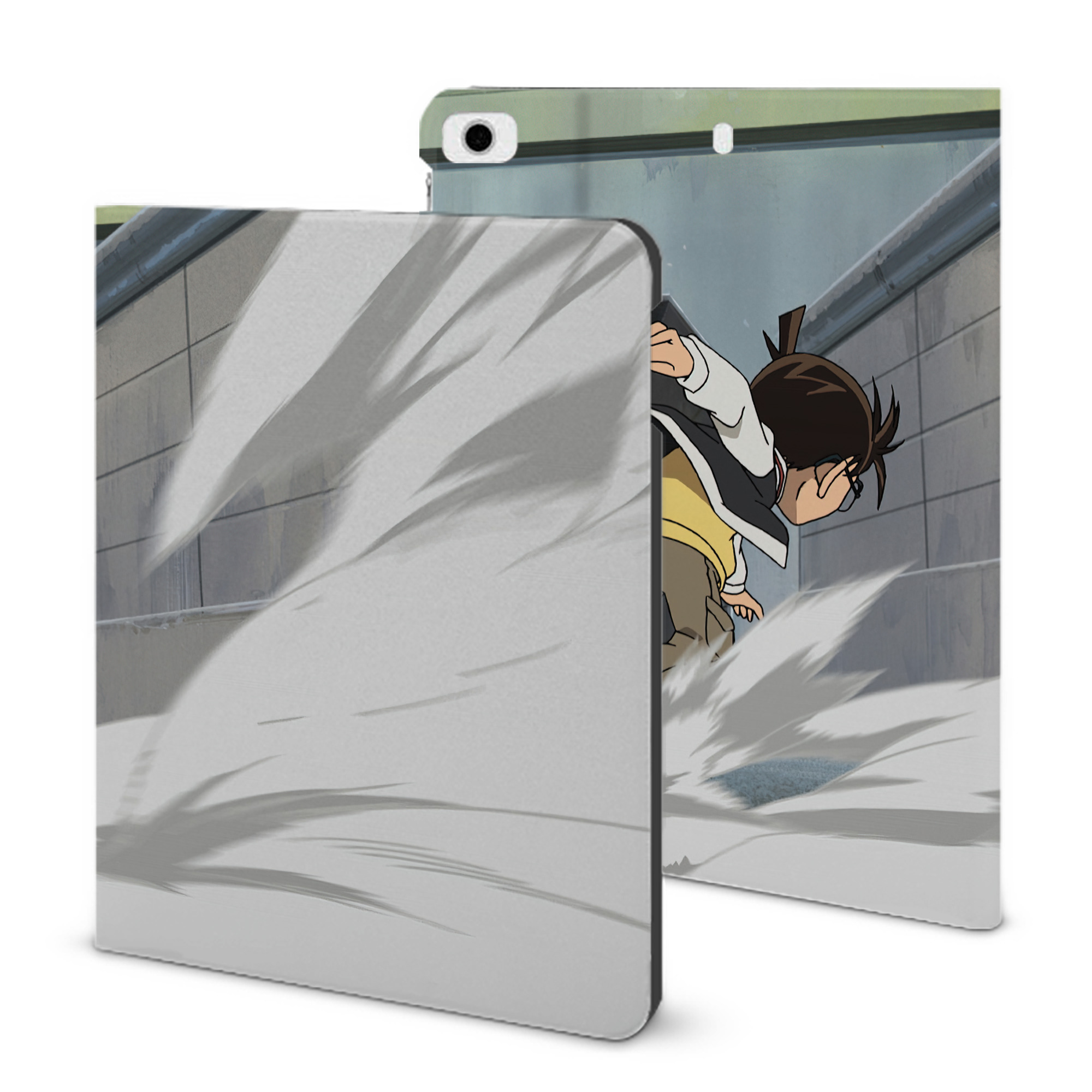 （画像用） 名探偵コナン Detective Conan IPad ケース ブック型 PUレザー TPU 耐衝撃 軽量 薄型 ペン収納なし 全面保護 IPad 各モデル対応